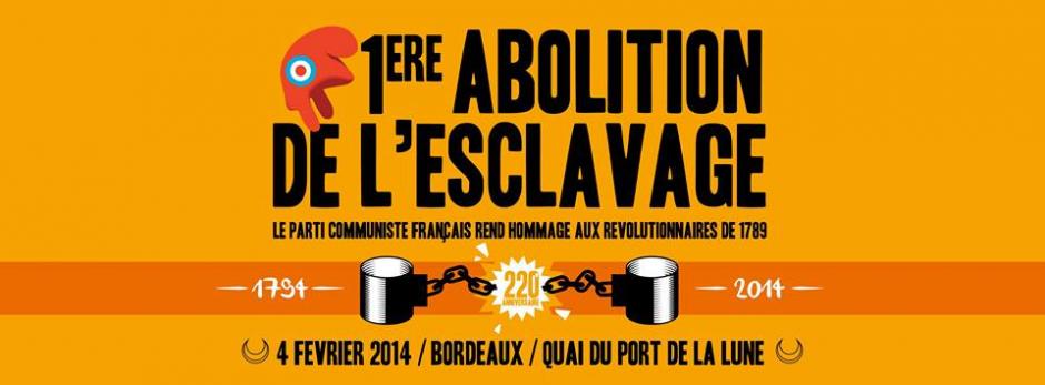 220e anniversaire de l'abolition de l'esclavage par la convention - 4 fevrier 2014 Bordeaux