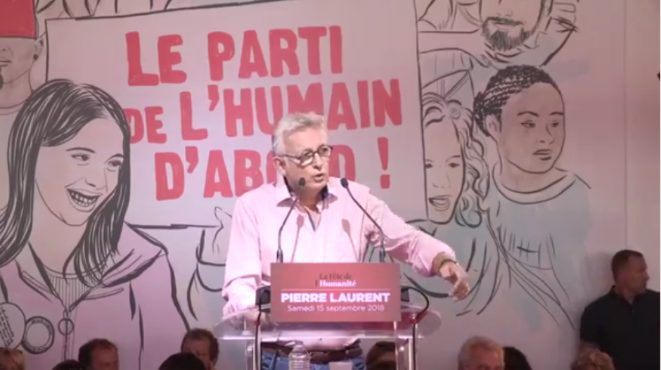 Address by Pierre Laurent - the Fête de l'Humanité, Saturday, 15 September 2018