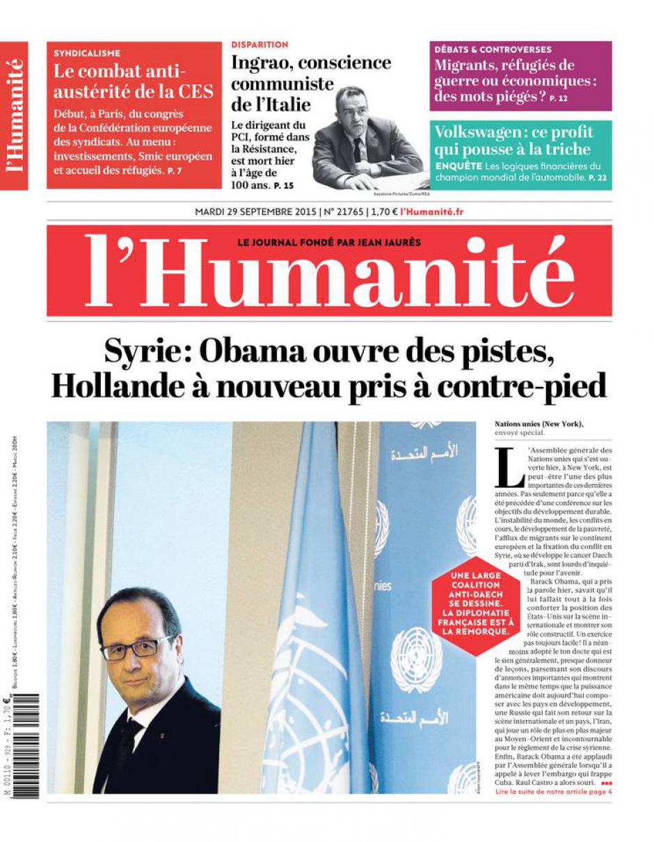 Syrie : Obama ouvre des pistes, Hollande à nouveau pris à contre-pied